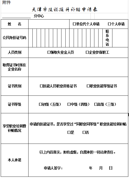 补贴,天津技能提升补贴