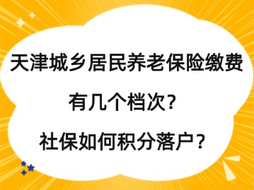天津城乡居民养老保险缴费有几个档次？社保如何积分落户？