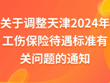 关于调整天津市2024年工伤保险待遇标准有关问题的通知