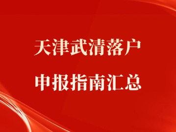 天津市武清落户申报指南汇总